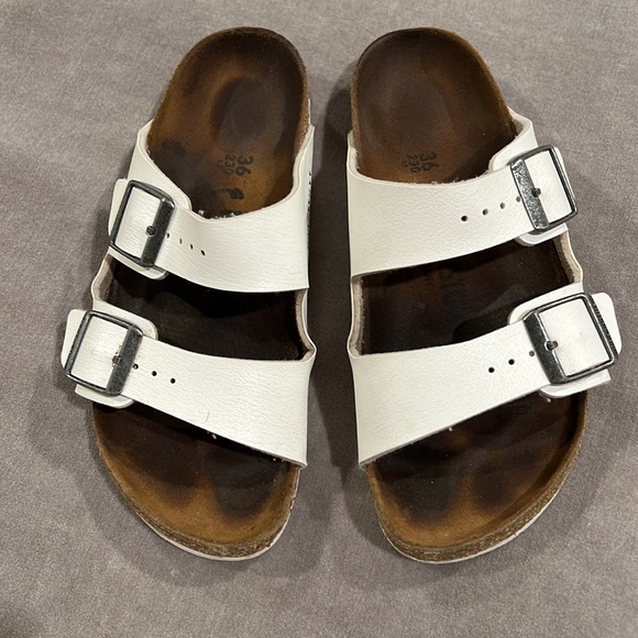Birkenstock white leather sandals, size 36 - Picture 2 of 6